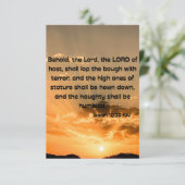 Carte Isaïe 10:33 KJV Bible Verse Pic Flat Salutation (Debout devant)