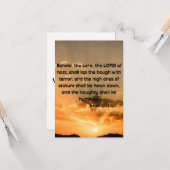 Carte Isaïe 10:33 KJV Bible Verse Pic Flat Salutation (Devant/Arrière en situation)