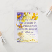 Carte Isaïe 54:13 KJV Bible Écriture Pic Salutation (Devant/Arrière en situation)