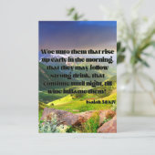 Carte Isaïe 5:11 KJV Bible Écriture Pic Salutation (Debout devant)