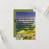 Carte Isaïe 5:11 KJV Bible Écriture Pic Salutation (Devant/Arrière en situation)