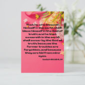 Carte Isaïe 65:16 KJV Bible Écriture Pic Salutation (Debout devant)