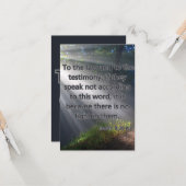 Carte Isaïe 8:20 KJV Bible Écriture Pic Salutation (Devant/Arrière en situation)