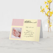 Carte Islam Aqiqah birth congratulation muslim baby card (Fleur jaune)