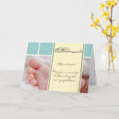 Carte Islam Aqiqah birth congratulation muslim baby card (Fleur jaune)