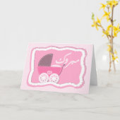 Carte Islam Aqiqah congratulation muslim baby buggy (Fleur jaune)