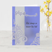 Carte islamique de calligraphie arabe bleue de (Fleur jaune)