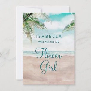 Carte Island Breeze Be My Flower Girl Proposition Card
