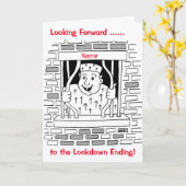 Carte Isolement de verrouillage finissant par vous manqu (Fleur jaune)