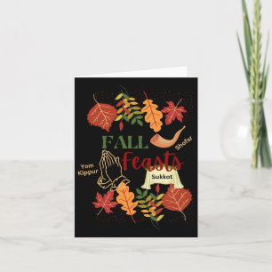 Carte Israël Yisrael Fêtes d'automne Shofar Souccot Yom