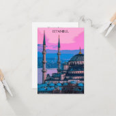 Carte Istanbul Turquie Sainte-Sophie Architecture (Devant/Arrière en situation)