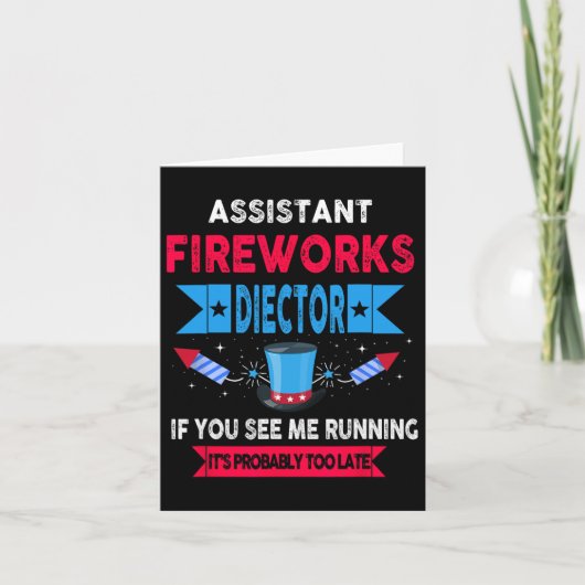 Carte Istant Fireworks Directeur Je Vous Exécute 4 Juil (Devant)