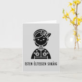 Carte Isten éltessen sokáig, anniversaire de la Hongrie (Fleur jaune)