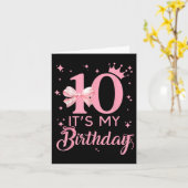 Carte It' ; s Mon 10e Anniversaire Coque de Bow Rose  (Fleur jaune)