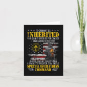 Carte It Cannot Be Inherited Special Operations Command  (Devant)