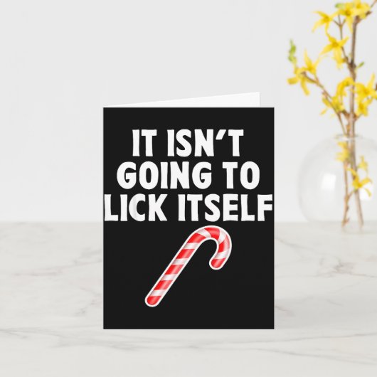 Carte It Isnt Going To Itself Candy Cane Christmas Coupl (Fleur jaune)