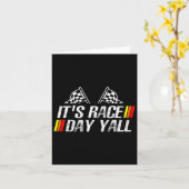 Carte It&# s Jour de course Yall Funny Racing Druck voi (Fleur jaune)