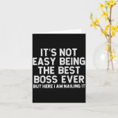 Carte It’s Not Easy Being The Boss Ever Funny Quote (Fleur jaune)