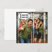 Carte It was me funny elevator fart humour flat (Devant / Derrière)