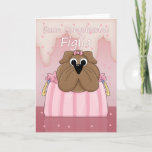 Carte Italian birthday card for daughter cute bulldog pu<br><div class="desc">Italian birthday card for daughter cute bulldog purse pet</div>