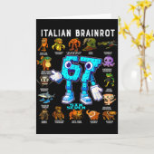 Carte Italian Brainrot Funny 67 Meme Birthday Decoration (Fleur jaune)