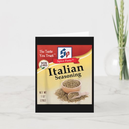 Carte Italian Seasoning Condiment Holiday Sce Group Cost (Devant)