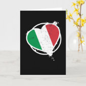 Carte Italie Coeur Italien Italia (Fleur jaune)