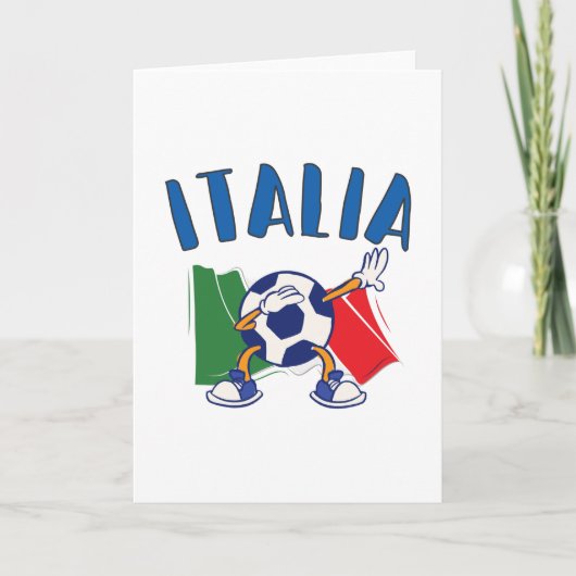 Carte Italie Dabbing Soccer Ball Drapeau (Devant)