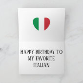 Carte Italie Drapeau patriotique Anniversaire (Intérieur)