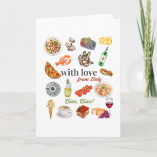 Carte Italie Tourisme Vacances Nourriture Italienne Frui