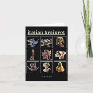 Carte Italien Brainrot Personnages Mème Gen Z Funny Humo