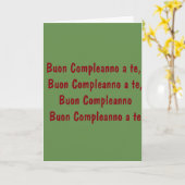 CARTE ***ITALIEN*** CHANSON D'ANNIVERSAIRE À "VOTRE AMI" (Fleur jaune)