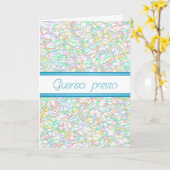 Carte Italien Get Well Bientôt Quarisci Presto Feltpen c (Fleur jaune)