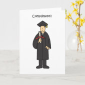 Carte Italien Graduation Félicitations pour Lui (Fleur jaune)
