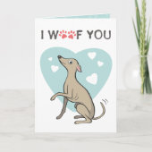 Carte Italien Greyhound Fawn Iggy mignonne Cartoon Dog L (Devant)