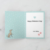 Carte Italien Greyhound Fawn Iggy mignonne Cartoon Dog L (Intérieur)