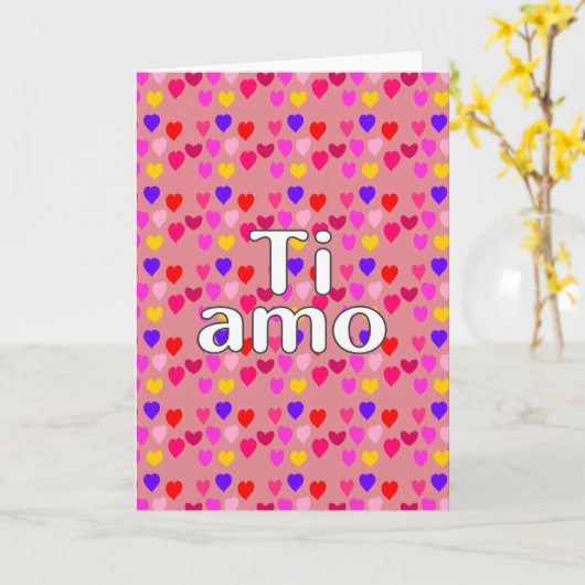 Carte Italien - Je t'aime (Fleur jaune)