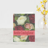 Carte Italien roses de Sympathie - sentite condoglianze (Fleur jaune)