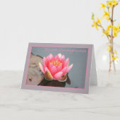 Carte Italien Sympathy Nénuphar rose (Fleur jaune)