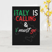 Carte Italy Is Calling And I Must Go I Anniversary I Lov (Fleur jaune)