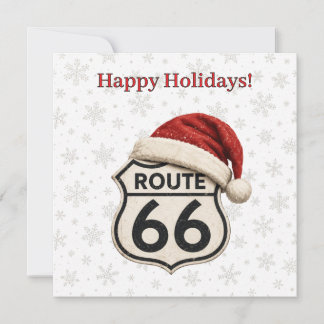 Carte Itinéraire 66 de chapeau de Père Noël Vœux de vaca