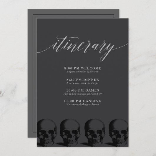 Carte Itinéraire Anniversaire de la mort (Devant / Derrière)