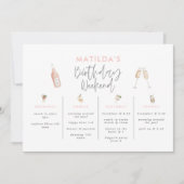 Carte Itinéraire de fin de semaine de boissons d'aquarel (Devant)