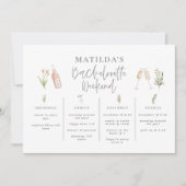 Carte Itinéraire de la bachelorette fleur sauvage d'aqua (Devant)