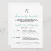 Carte Itinéraire de mariage de destination du sac de bie (Devant / Derrière)