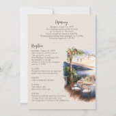 Carte Itinéraire de mariage de Sunset Beach (Dos)