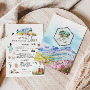 Carte Itinéraire de week-end de jeune fille Camp d'été