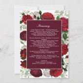 Carte Itinéraire du Mariage d'aquarelle florale de Bourg (Dos)