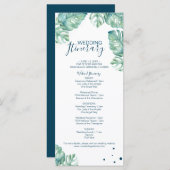 Carte Itinéraire du Mariage tropical (Devant / Derrière)