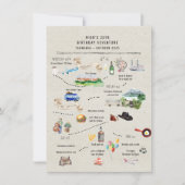 Carte Itinéraire du week-end d'anniversaire | Tasmanie (Devant)